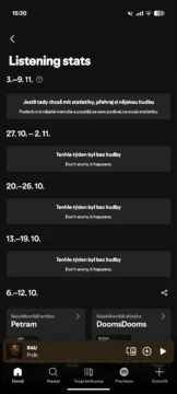 spotify listening stats nahled