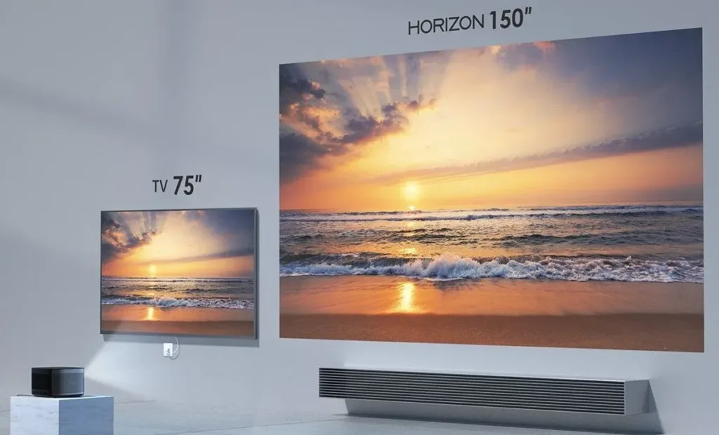 xgimi horizon srovnani velikosti s televizi