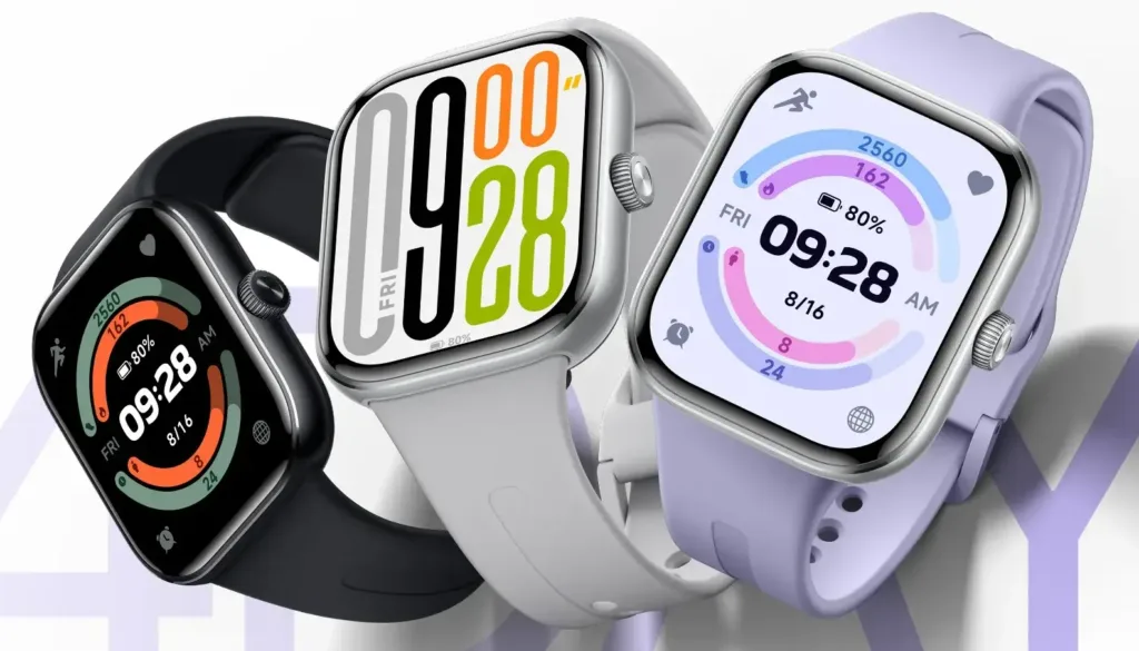 xiaomi redmi watch 5 barevne varianty tri vedle sebe