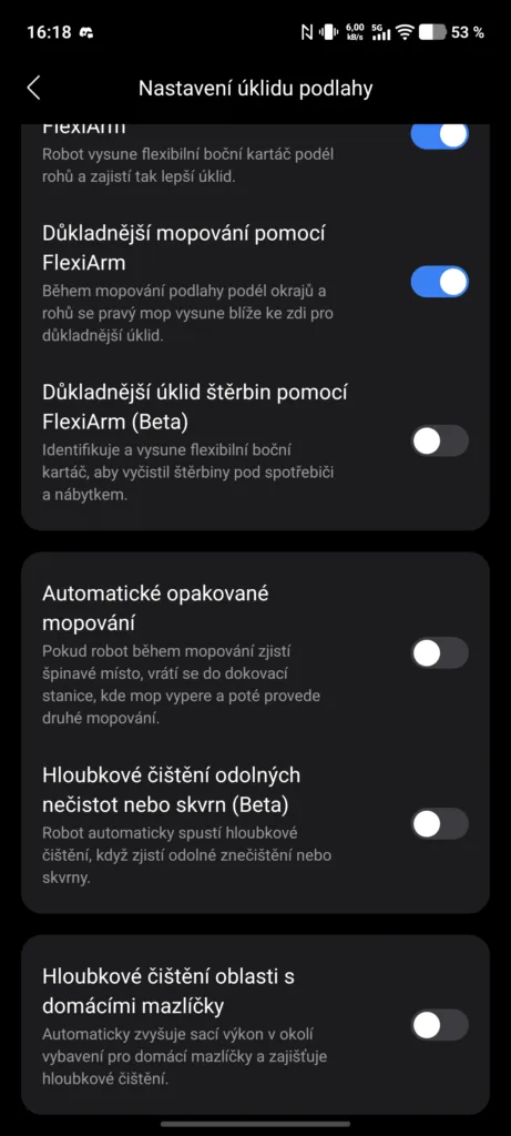 Aplikace Roborock 17