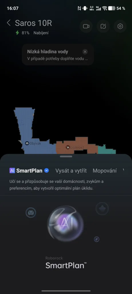 Aplikace Roborock 9
