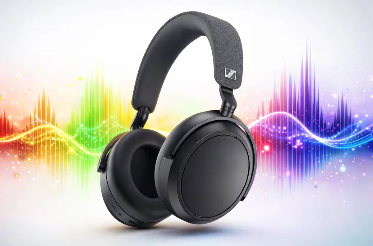 Sennheiser Momentum Wireless 4 se zvukovou vlnou