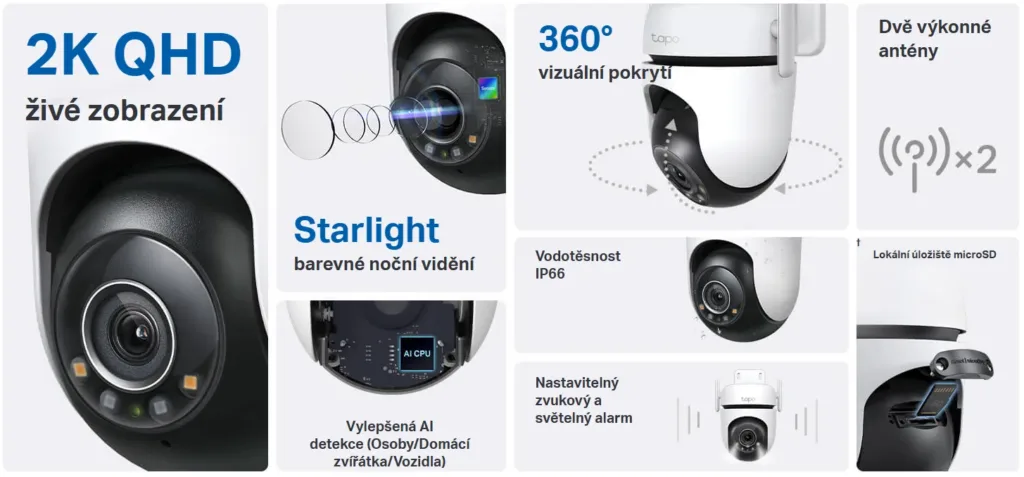 TP Link Tapo C520WS vlastnosti souhrn