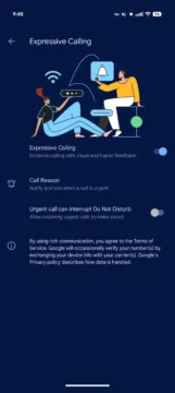 telefon google expressive calling nastaveni detailne