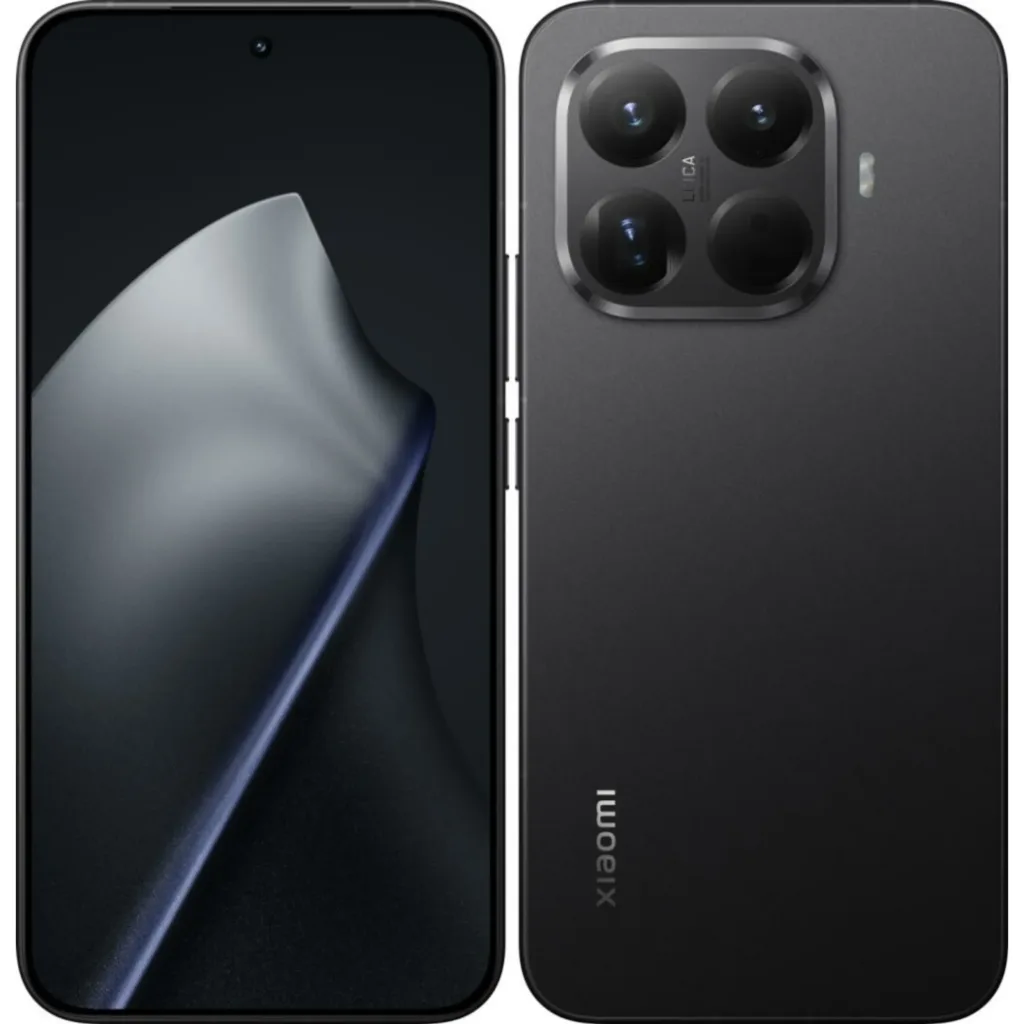 xiaomi 15T pro cerna render predni a zadni strana