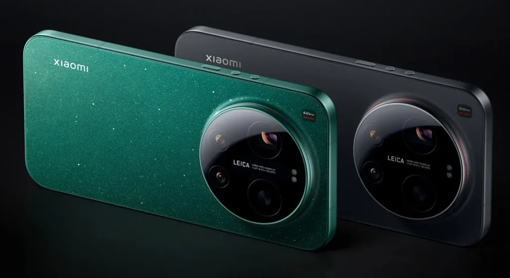 xiaomi 17 ultra zelena a cerna zadni strana