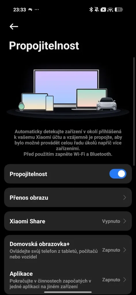 xiaomi hyperos 3 poco f8 pro propojitelnost