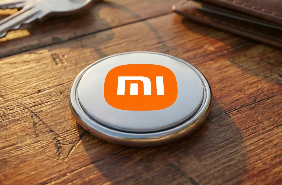 xiaomi tag na stole s klici a penezenkou ai ilustrace