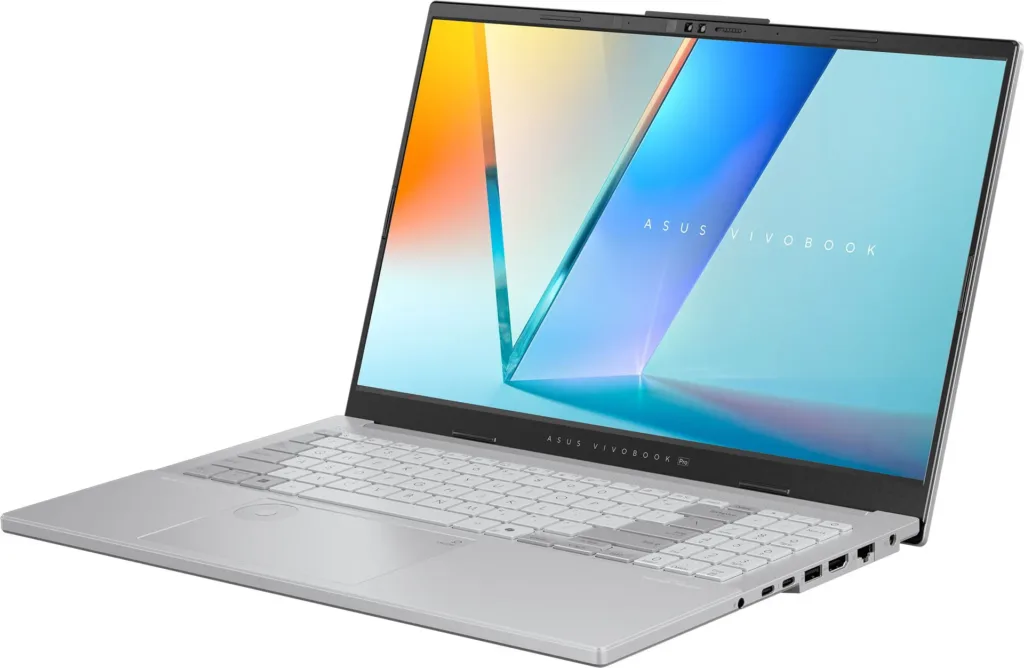 ASUS Vivobook Pro 15 OLED render ze strany porty