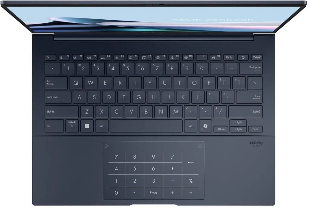 ASUS Zenbook 14 UX3405CA OLED238W render pohled shora