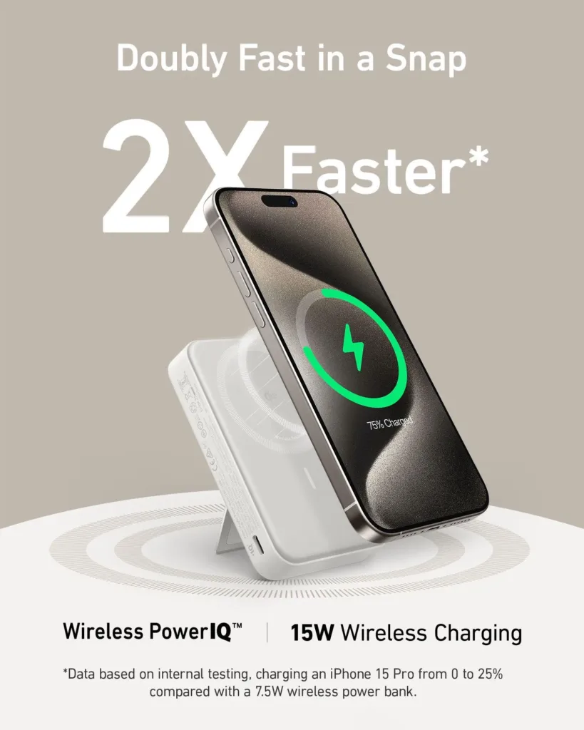 Anker 633 Magnetic Wireless Power Bank 10000mAh s iphonem