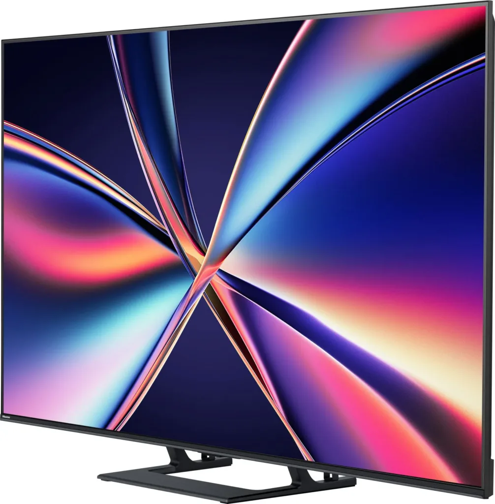 Hisense 55E8Q render predni strana pohled z boku