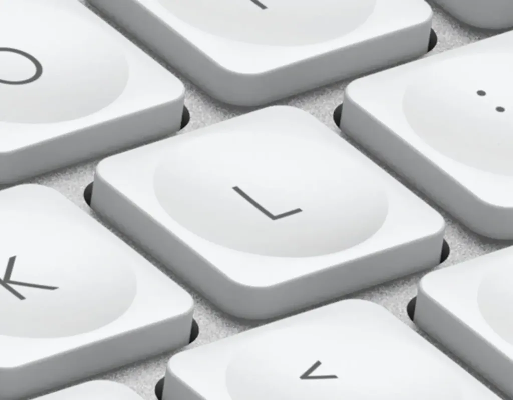 Logitech MX Keys Mini klavesy zblizka