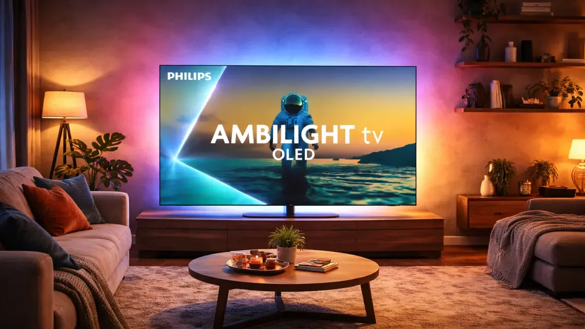 Hledáte menší OLED telku? Tahle od Philips má Ambilight a až 144 Hz, nyní opět zlevňuje