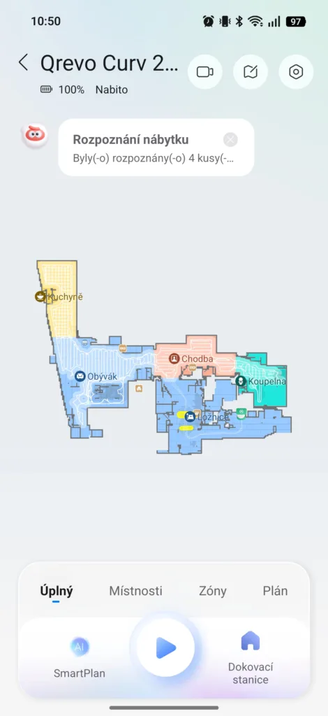 Roborock aplikace domovska stranka