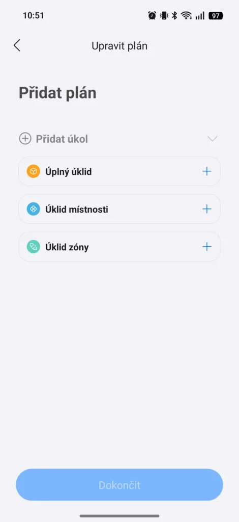 Roborock aplikace pridat plan
