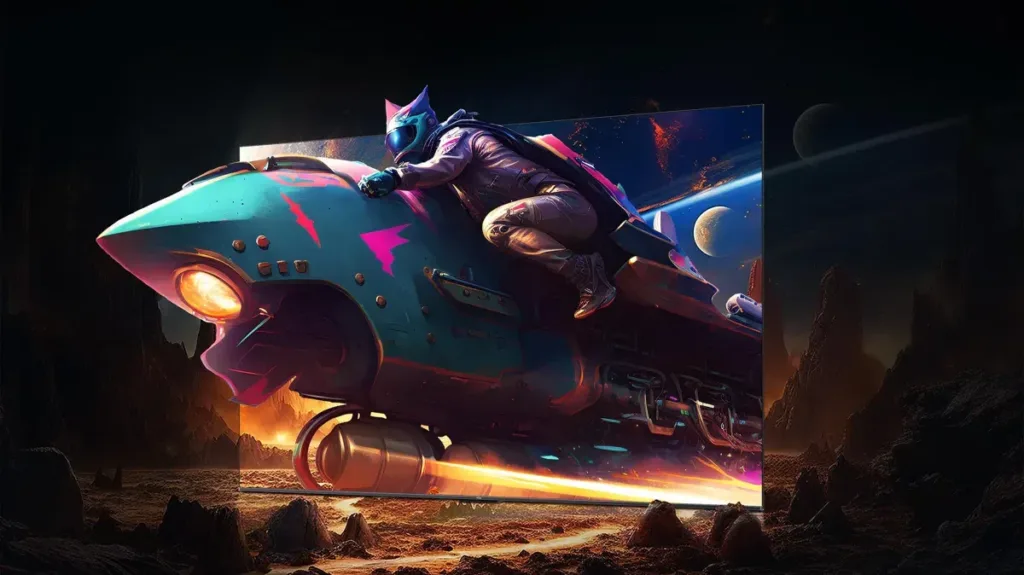 TCL 50Q7C hrani her ilustrace