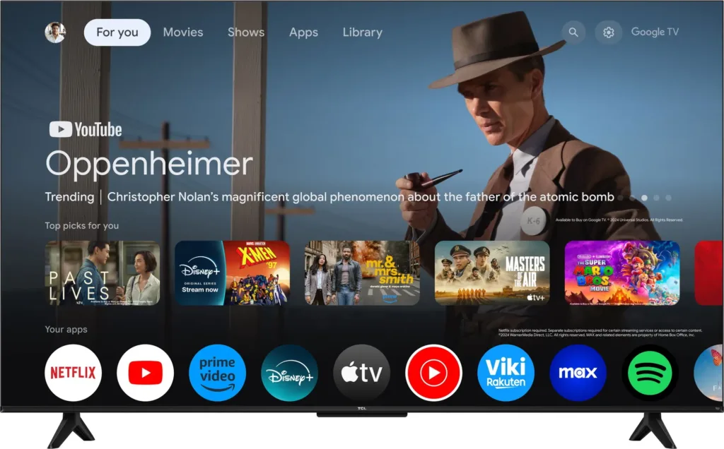 TCL 50T69C google tv render