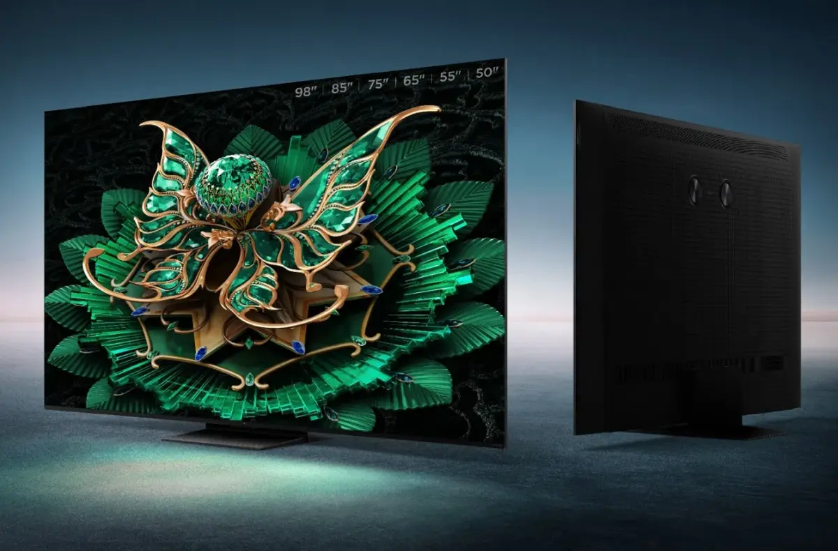 TCL 55Q7C predni a zadni strana oficialni