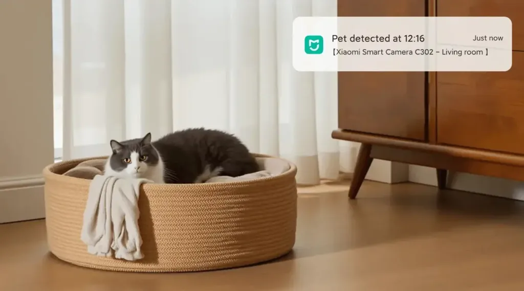 Xiaomi Smart Camera C302 detekce zvirat