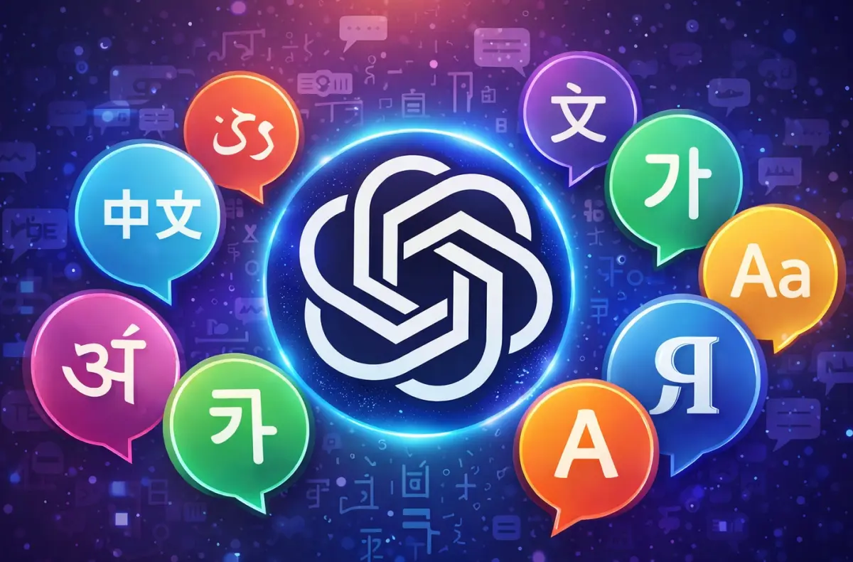 chatgpt translate ai ilustrace