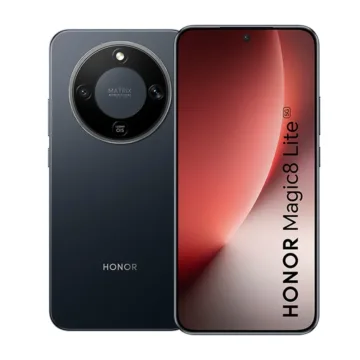 honor magic8 lite cerna render predni a zadni strana