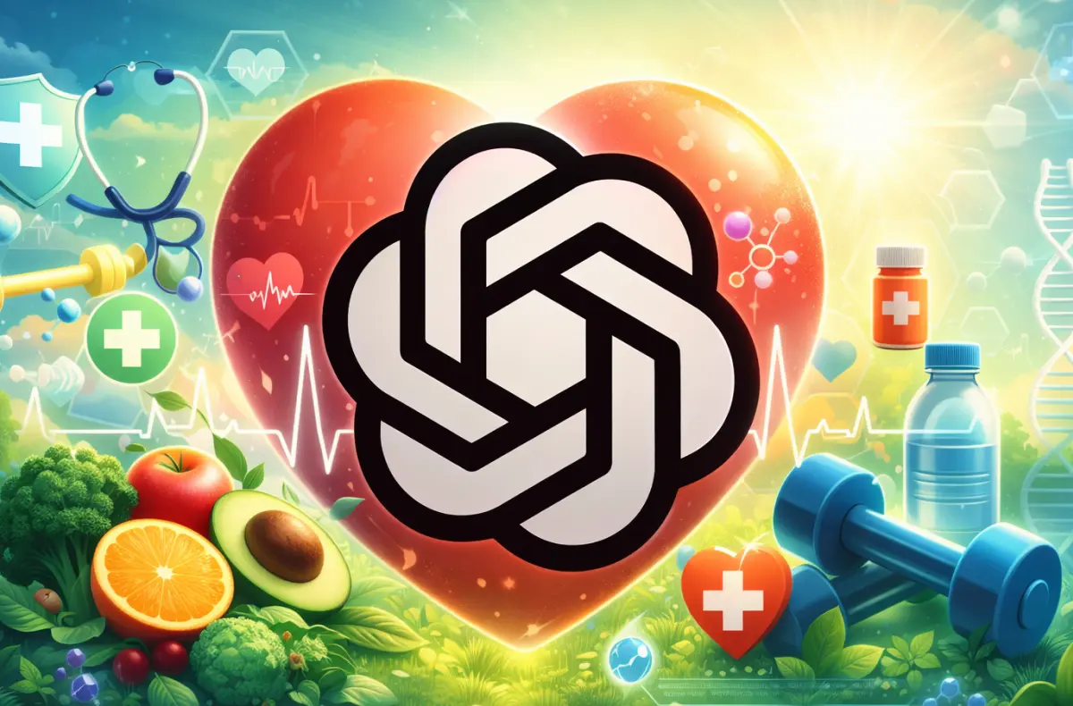 logo chatgpt na pozadi inspirovanem zdravim