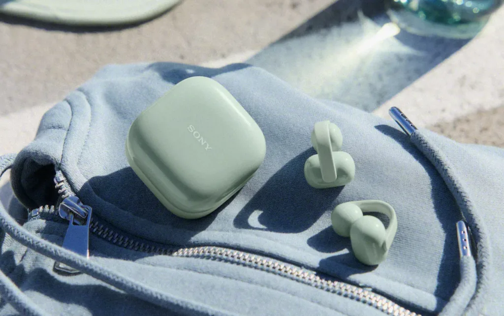 sony linkbuds clip zelena na tasce