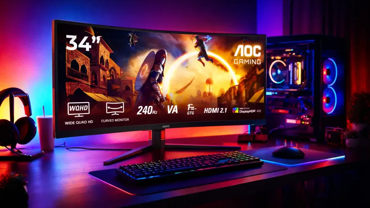 Chcete 34″ WQHD monitor? Tenhle od AOC má 240 Hz a teď ho seženete v akci