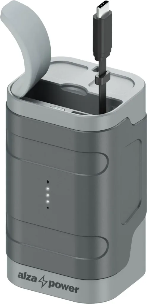 AlzaPower Adventure 10000mAh Power Delivery 45W render s kabelem