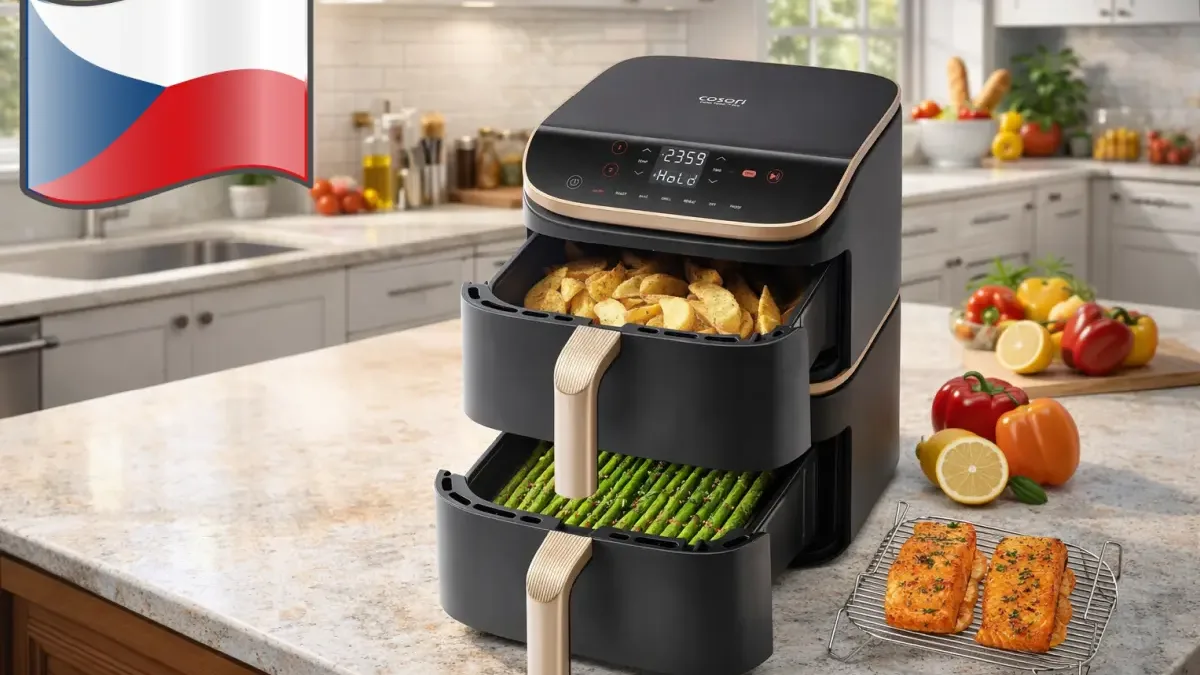 Skvělá pro rodiny: Tahle horkovzdušná fritéza má super objem a Wi-Fi, teď ji pořídíte v akci