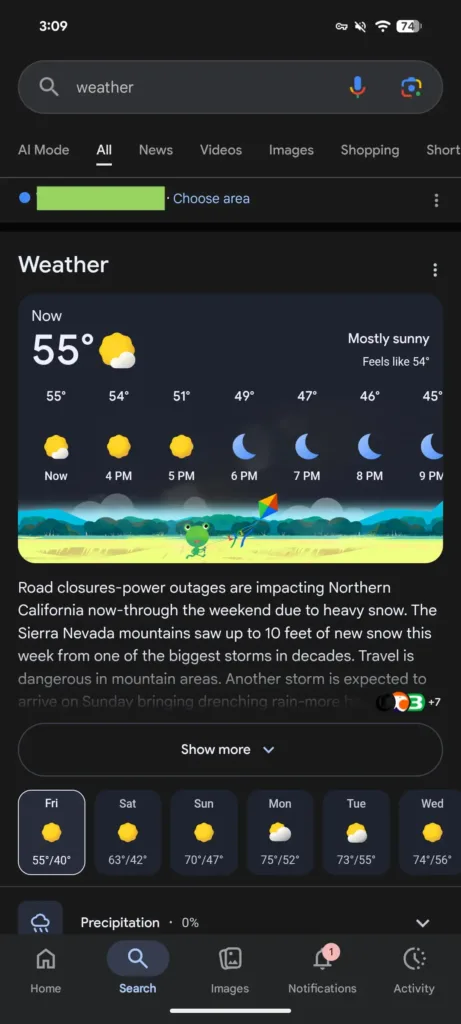 Google Search Weather new 1