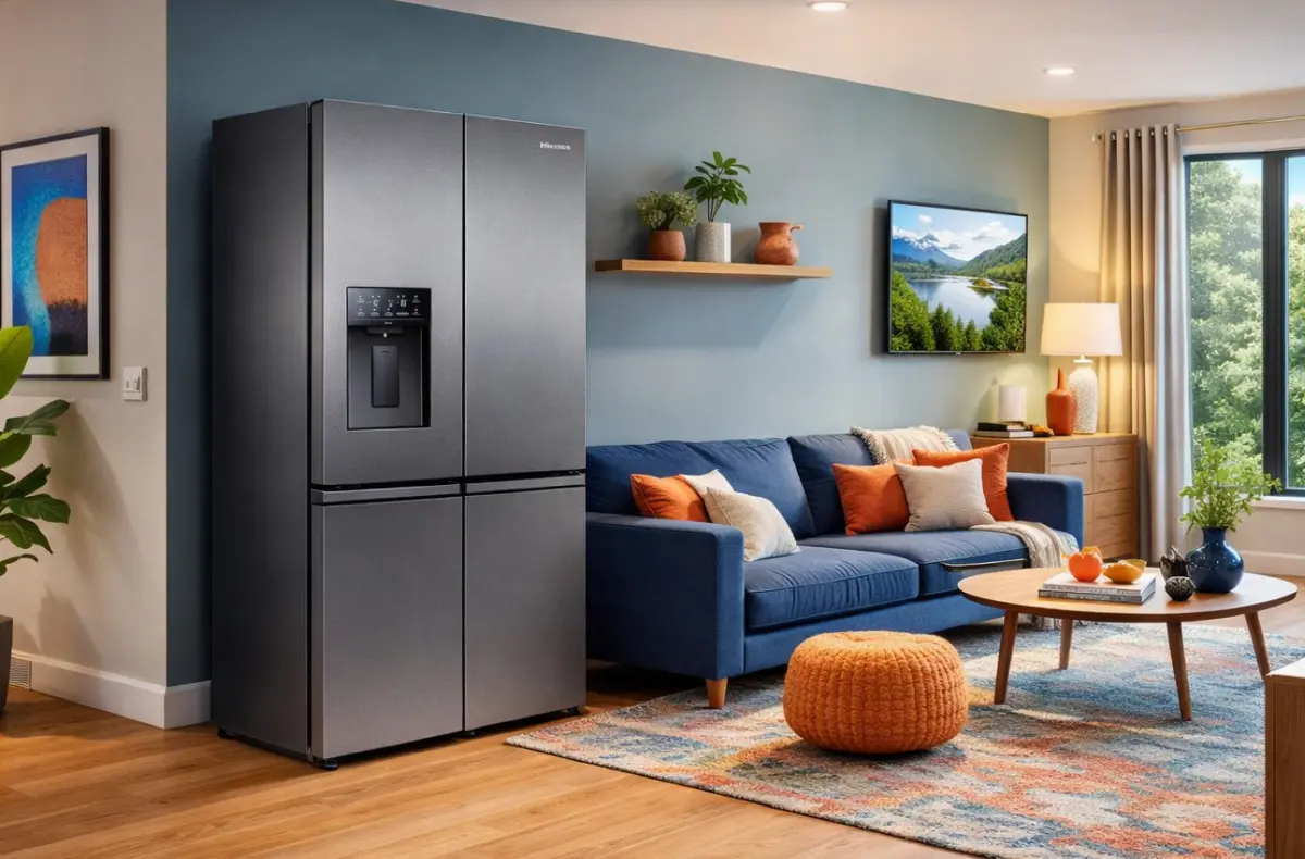 Hisense RQ5P640SYKD v obyvaku ai ilustrace