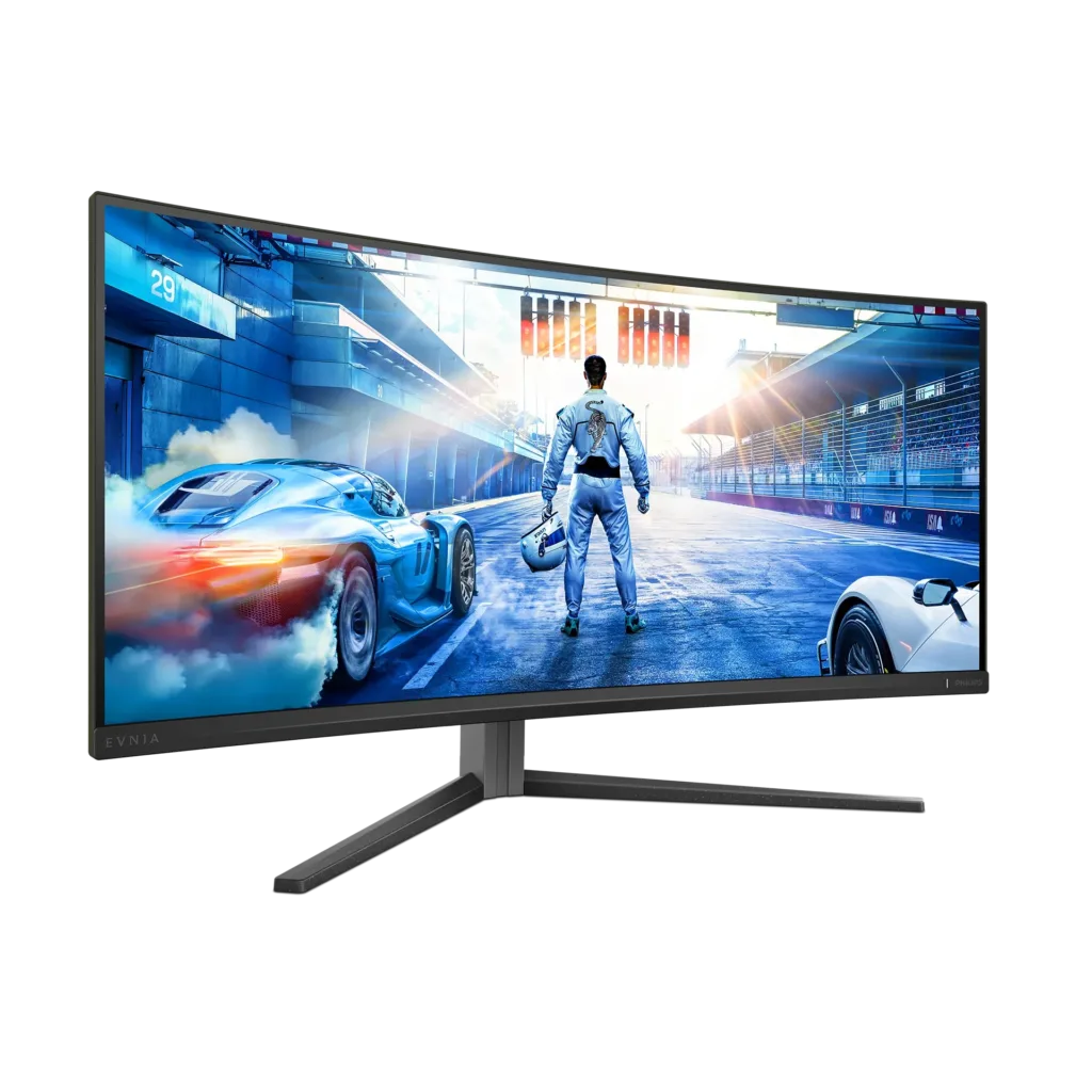 Philips 34M2C6500 render predni strana pohled z boku