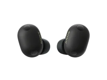 Sony WF 1000XM6 cerna sluchatka render