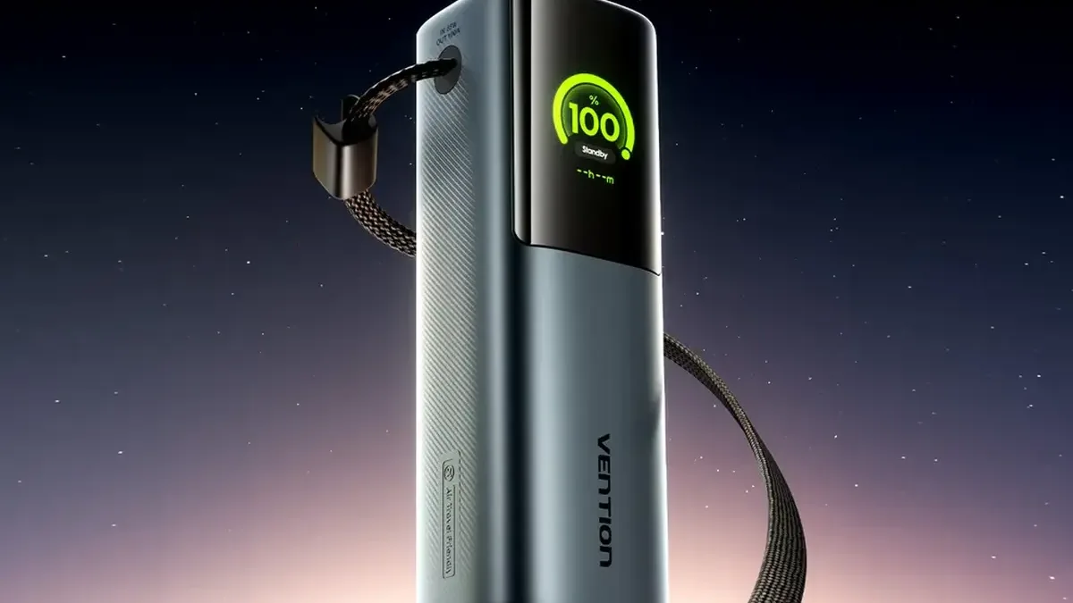 Skvěle vybavená 20 000mAh powerbanka Vention hodně zlevnila. Má chytrý displej a 165W výkon