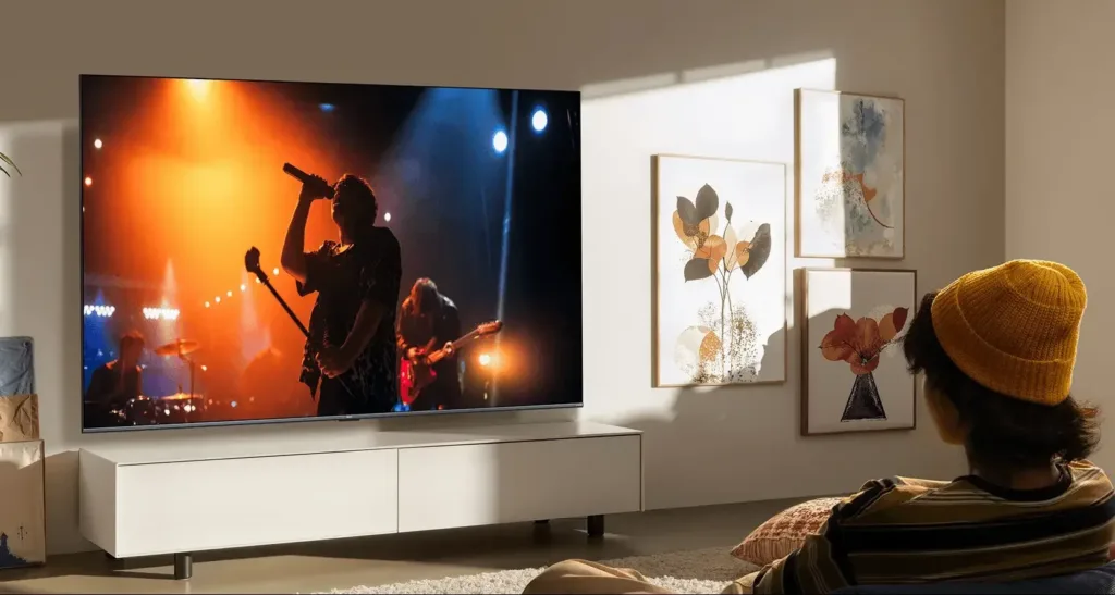 Xiaomi TV S Mini LED 2026 v obyvaku na stene