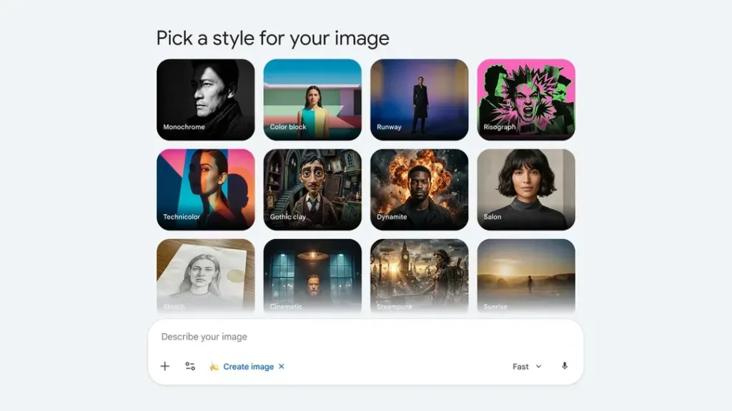 google Nano Banana 2 volba stylu