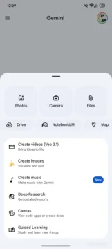google gemini vyber nastroju map