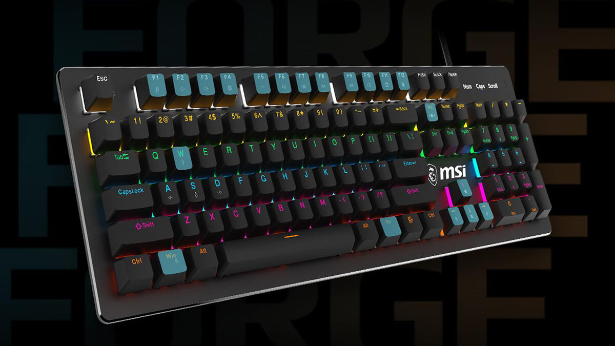 Kovová mechanická klávesnice pod tisícovku! Tento model MSI nabízí dokonce i hotswap