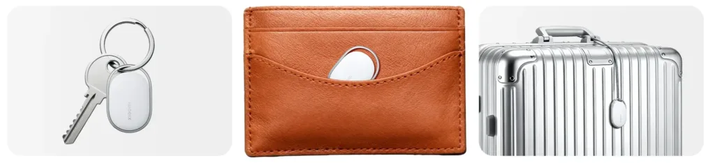 xiaomi tag na ruznych typech osobniho majetku