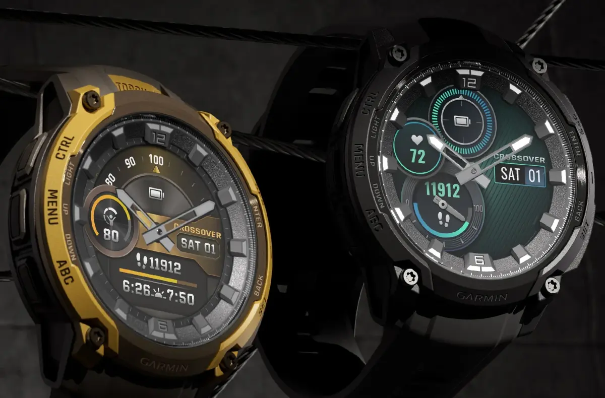 Garmin Instinct Crossover AMOLED barevne varianty vedle sebe