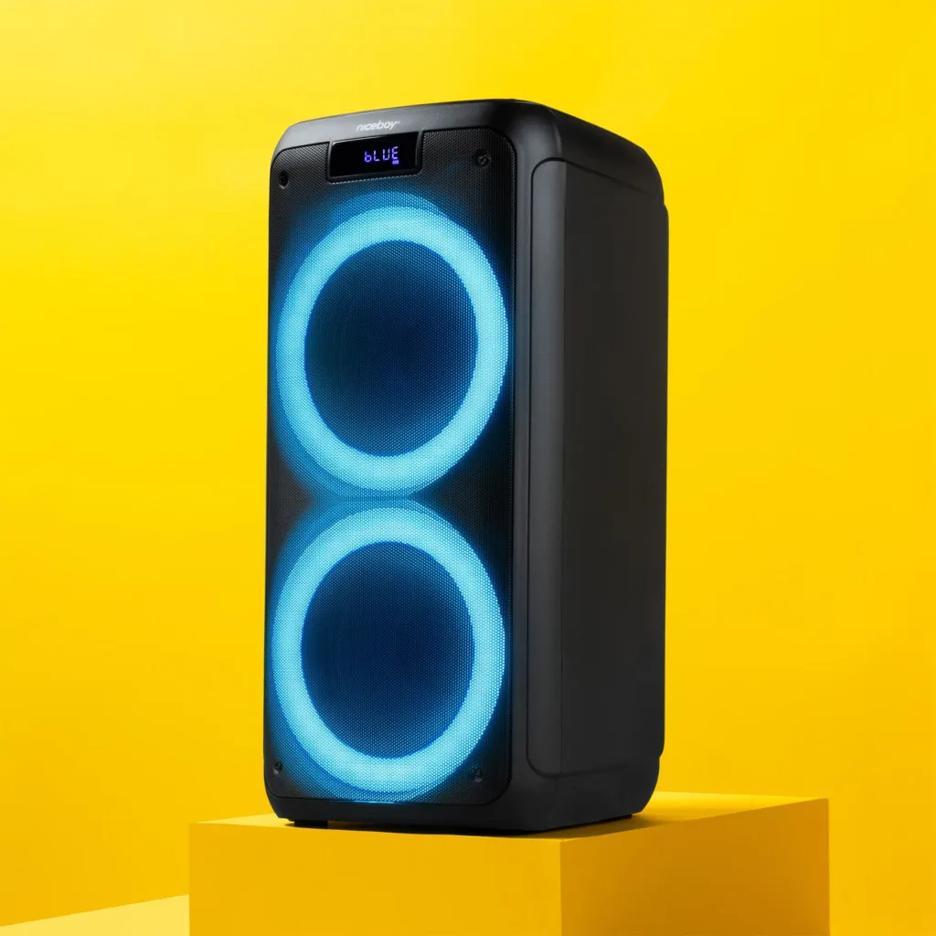 Niceboy Party Boss 2 na oranzovem pozadi