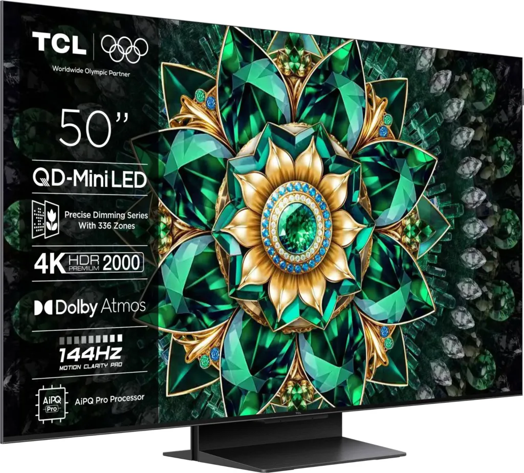 TCL 50Q7C render predni strana natoceny