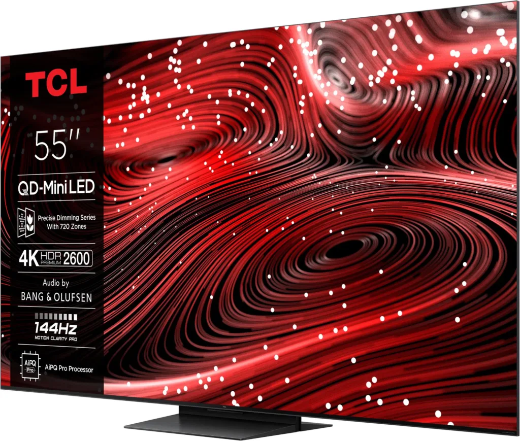 TCL 55C89K render predni strana natocena