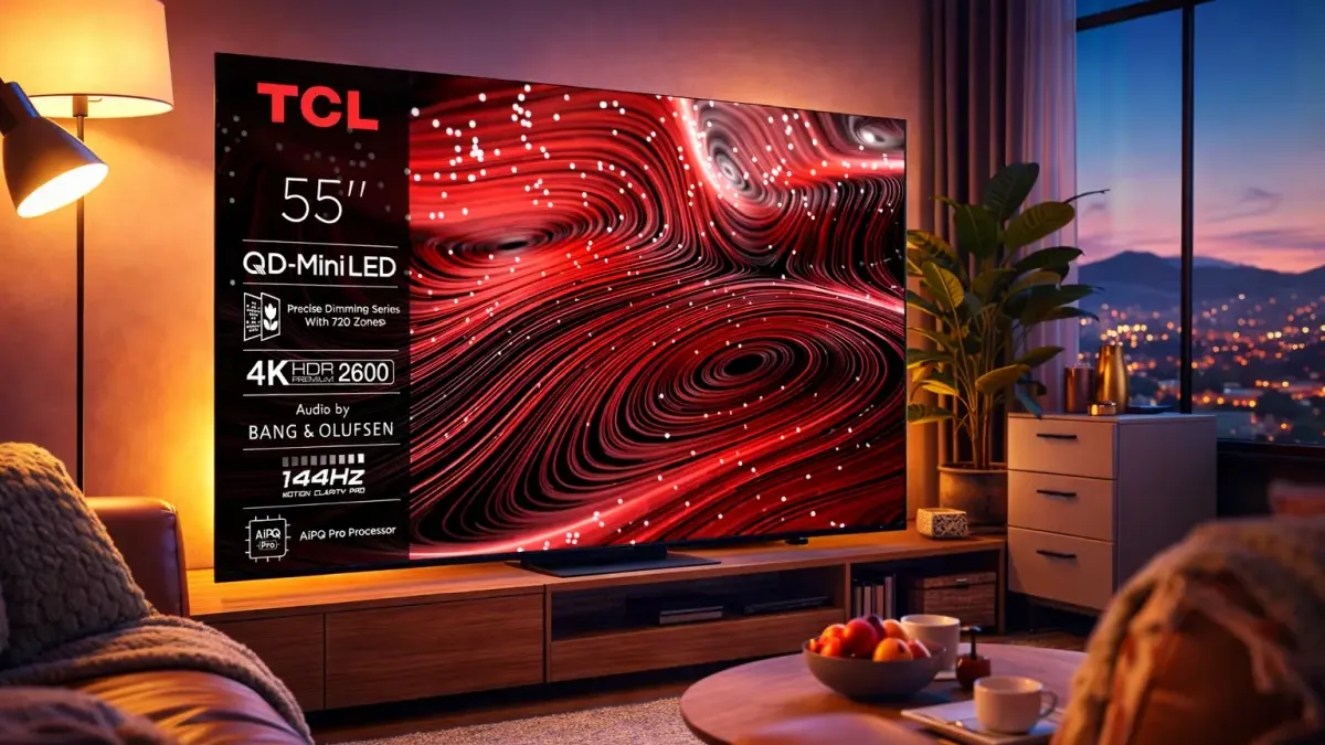 Tahle 55″ Mini LED telka TCL zlevnila na Alze o 6 tisíc. Má super zvuk, až 144Hz frekvenci a 720 zón stmívání