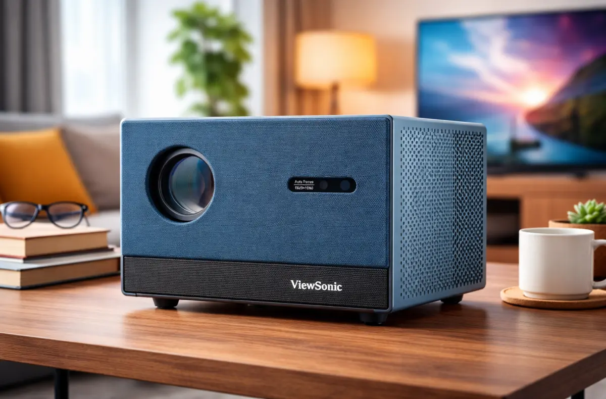 ViewSonic LX60HD na stole ai ilustrace