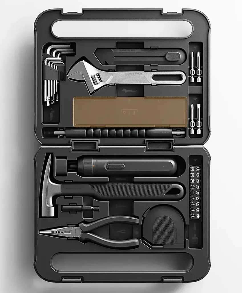 Xiaomi Mijia Tool kit kufrik pohled shora