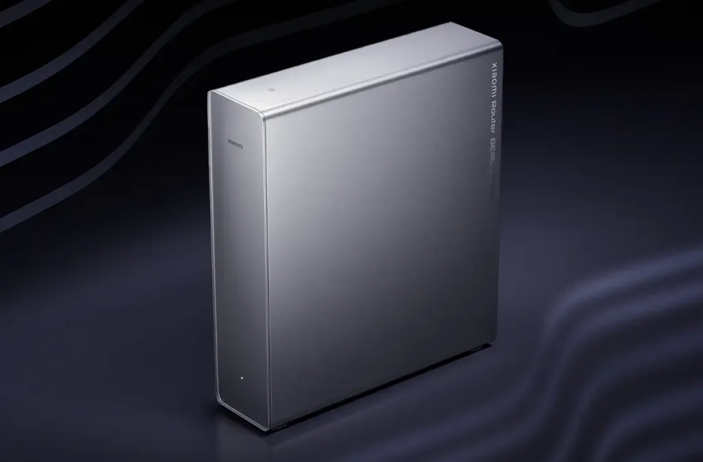 Xiaomi Router BE19000 Pro na fialovem pozadi