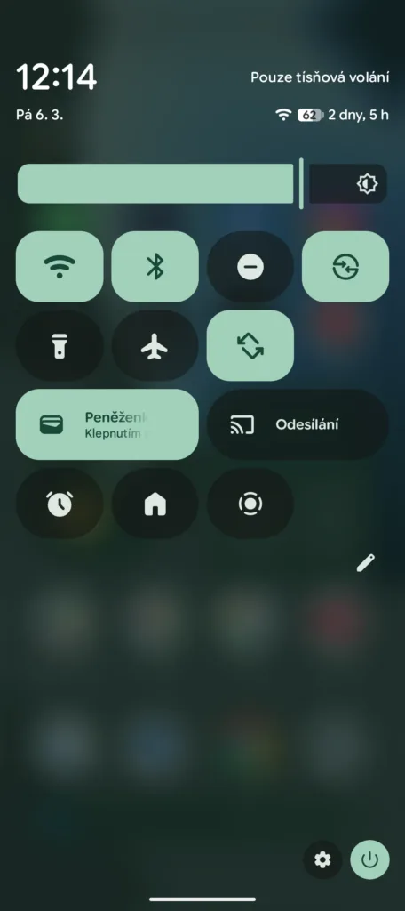 pixel 10a android 16 ovladaci centrum